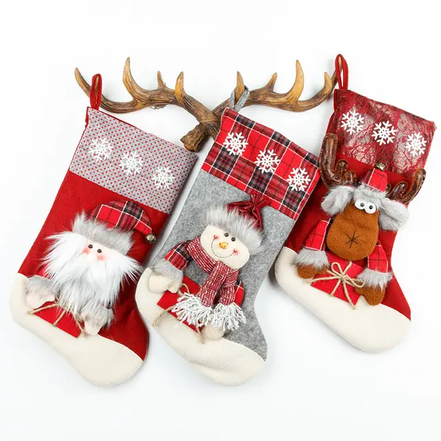 Christmas Socks Gift Bag Large Three dimensional Set A - Shop at LoveMi