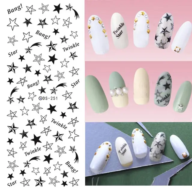 Nail Polish Glue Jewelry Tool Letter Sticker Ds251 - Shop at LoveMi