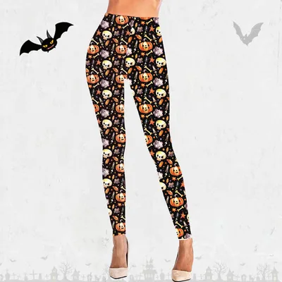 European Beauty Pants Halloween Women's Casual Sports Tight Graphite Color - Shop at LoveMi