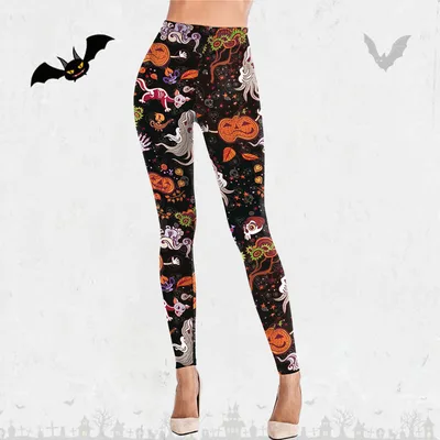 European Beauty Pants Halloween Women's Casual Sports Tight Slate Grey - Shop at LoveMi