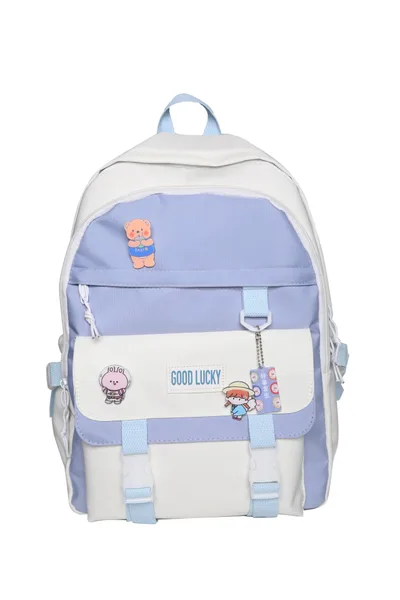 High School Girl's Simple Large capacity Light Backpack White - Shop at LoveMi