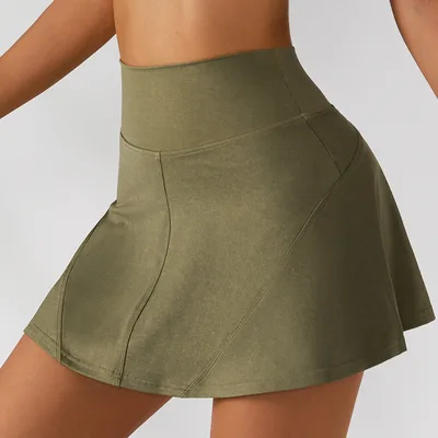 Fitness Tennis Skirt Denim Outdoor Sports Green - Shop at LoveMi