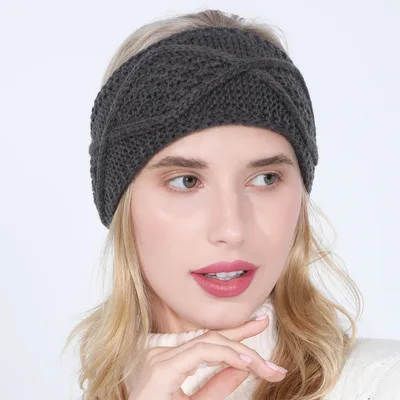 Ladies Knitted Face Wash Head Cover Yarn Dark Grey - Shop at LoveMi