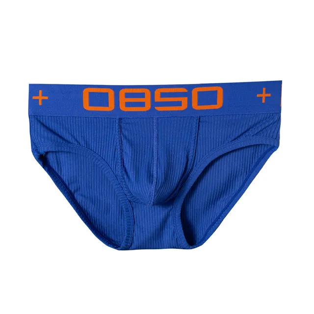 Men's Solid Color Cotton Low Waist Briefs Sky Blue - Shop at LoveMi