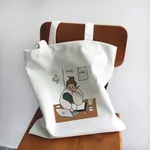 Girl Power Quotes Print Canvas Bag Shoulder - K