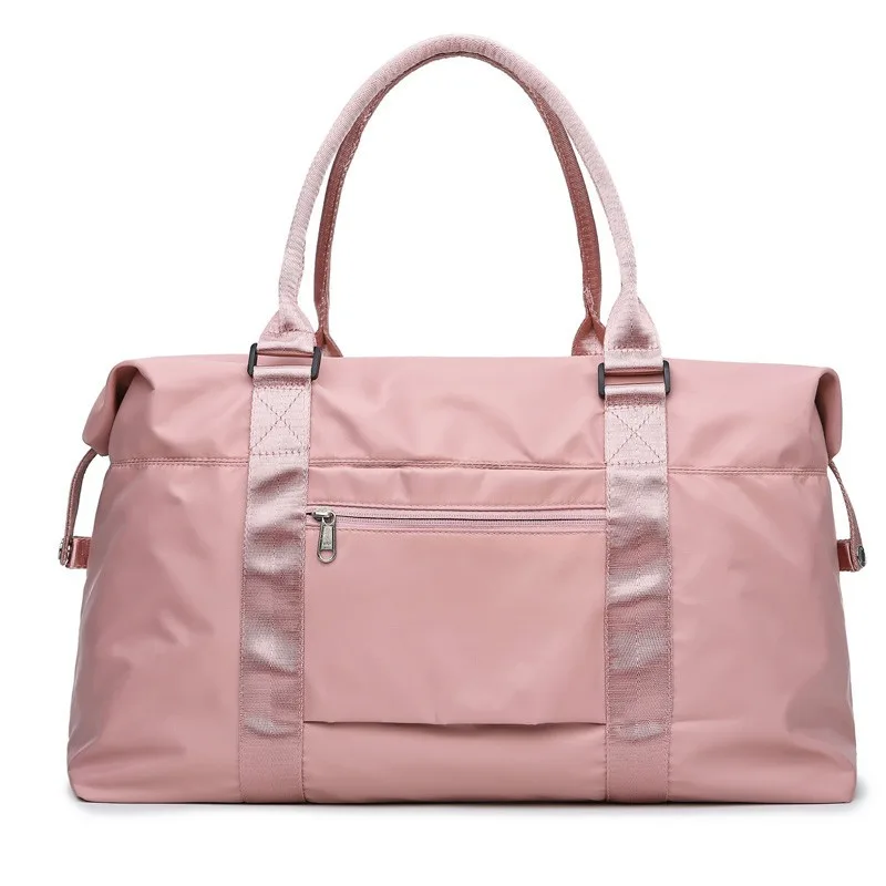Travel Duffel Bags Sports Fitness Gym Tote Bag Women Weekender Overnight Bag - Pink
