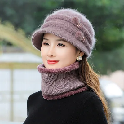Women's Warm Fleece Elegant Hat Grandma Taro - Shop at LoveMi