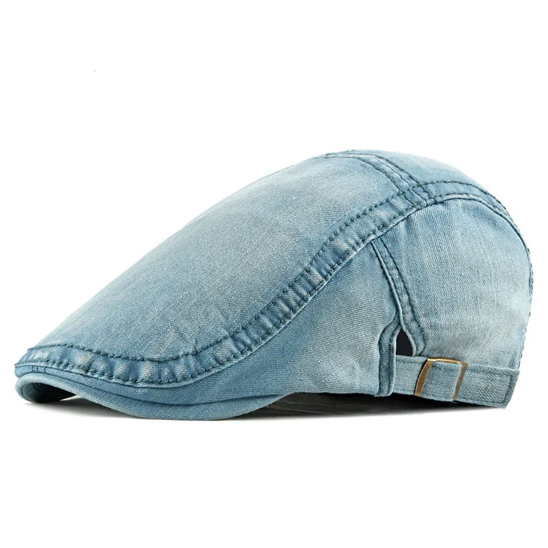 Cowboy Hat Men's Light Board Simple Duck Tongue Light Blue - Shop at LoveMi
