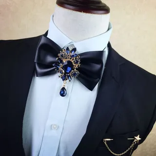 Unisex Bow Tie Collar Floral Shirt Accessories - 8 Style