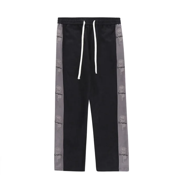 Loose Drawstring Straight Cropped Mopping Pants Black - Shop at LoveMi
