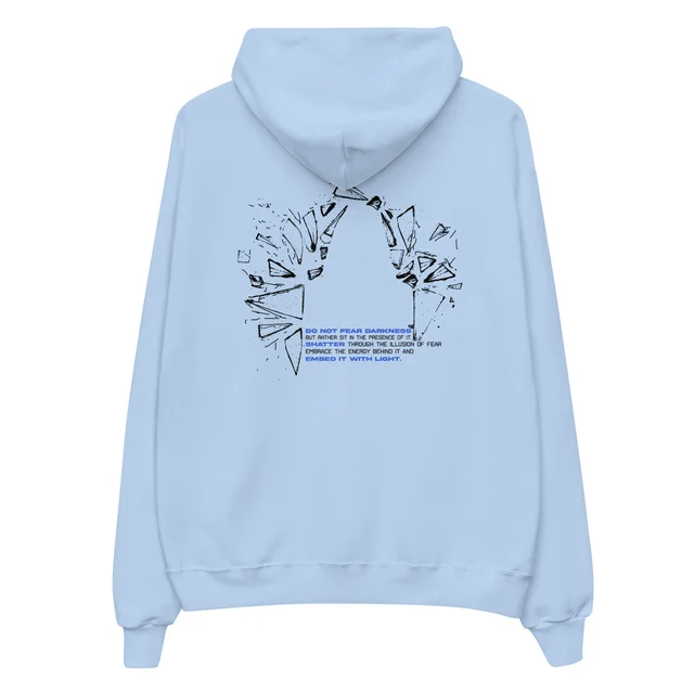 New Polyester Hoodie Loose Solid Color Sweatshirt Blue - Shop at LoveMi