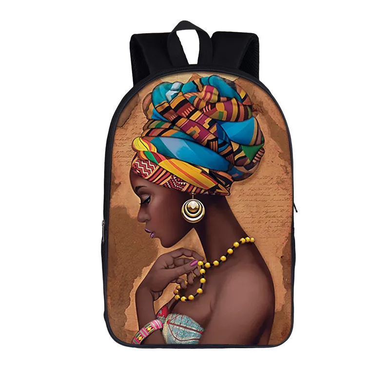 3D African Girl New Cartoon Print Backpack 6Color - Shop at LoveMi
