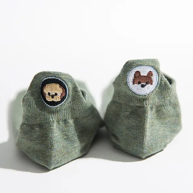 Women's Breathable Embroidered Japanese Socks Green - Shop at LoveMi