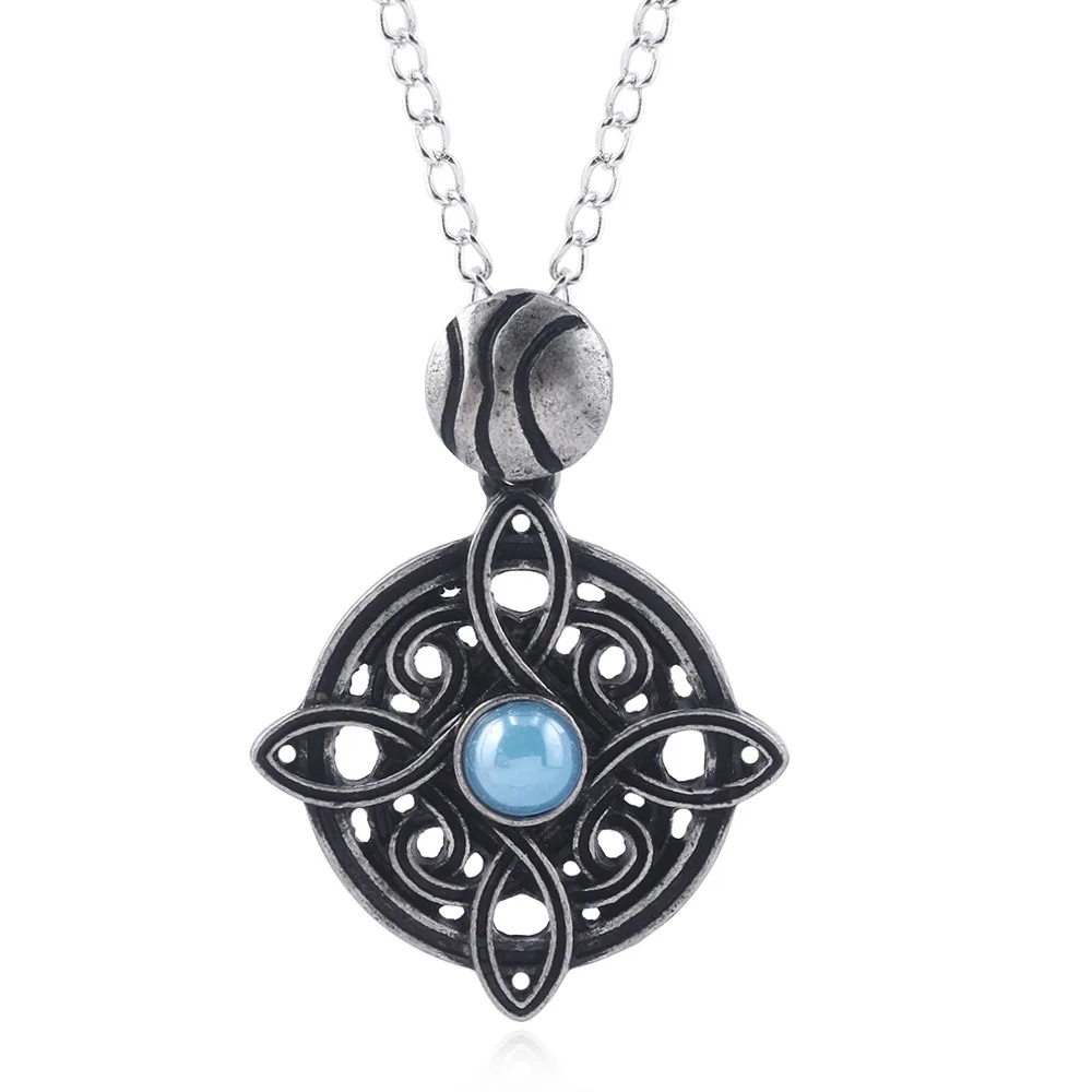 Openwork Gemstone Necklace Keychain Pendant Zinc Alloy - N669