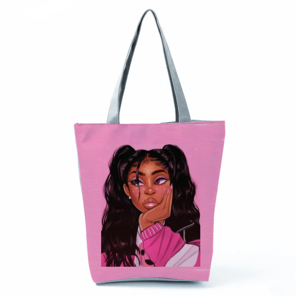Girls Print Portable Lazy Lightweight Shopping Bag - Hl2108 - View 1