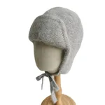 Women's Autumn And Winter Warm Rabbit Fur Sequin Hat - Grey