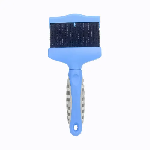 Pet Self Cleaning Hair Brush Cleaning Pets Supplies Cat Double Sided Soft Comb Blue Large - Shop at LoveMi