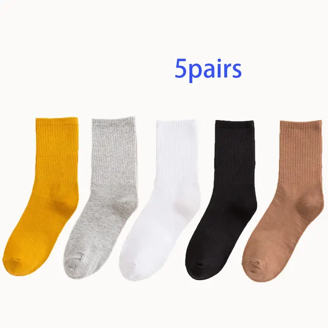 Winter Solid Color Pile Socks Set F - Shop at LoveMi