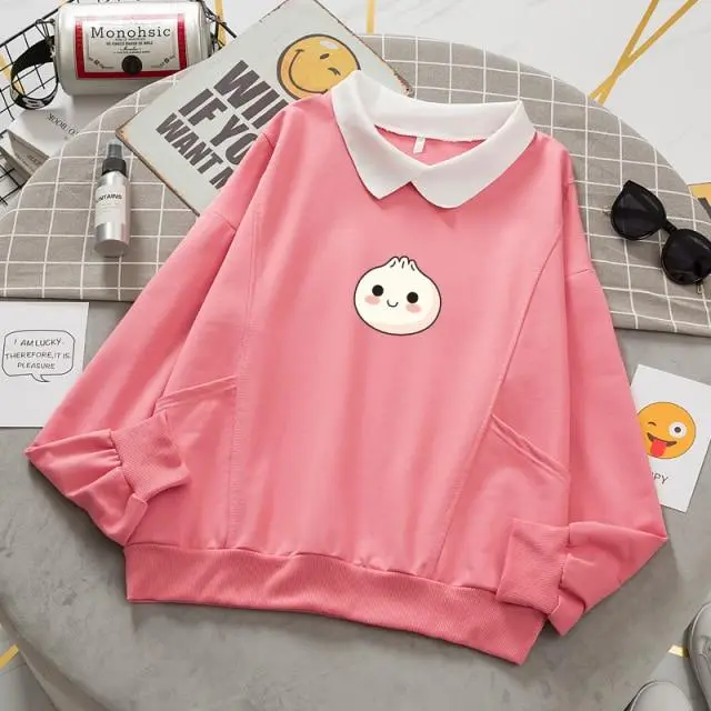 New Fashion Casual Print Pocket Fleece Sweatshirt Pink - Shop at LoveMi
