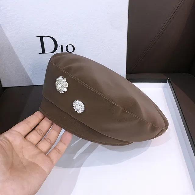 Women's Trendy All match PU Beret Hat Coffee - Shop at LoveMi