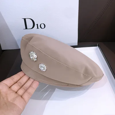 Women's Trendy All match PU Beret Hat Khaki - Shop at LoveMi