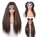 Hairband Bandana Wig Head Cover Corn Silk Long Hair - 430Color - View 1