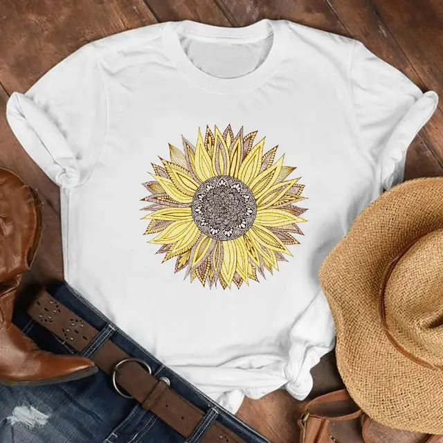 Beautiful Animal And Summer Flowers Women's T shirt White - Shop at LoveMi