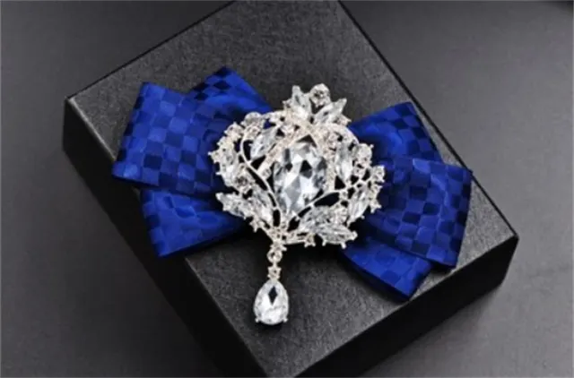 Groom's Groomsmen Korean High end British Bow Neck Flower Blue1 - Shop at LoveMi