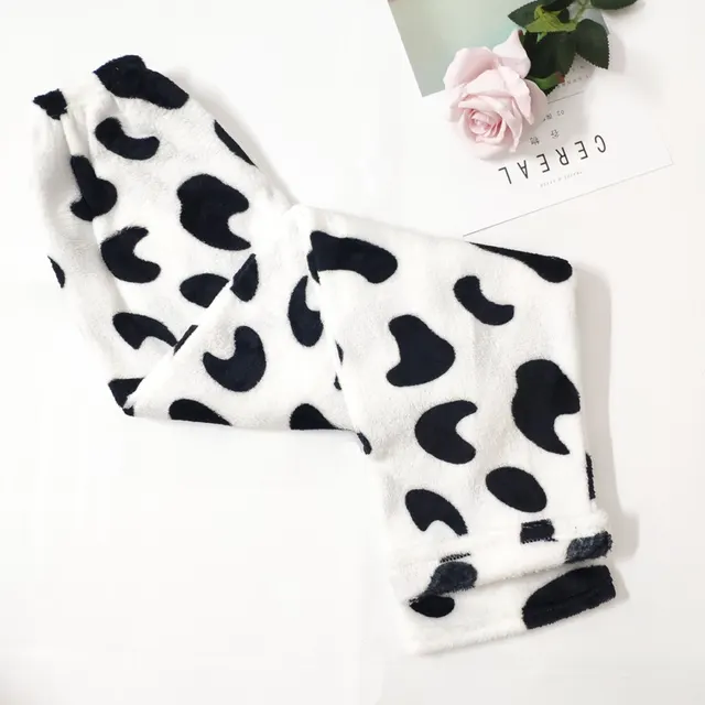 Home New Flannel Women's Pajama Pants White Cow - Shop at LoveMi