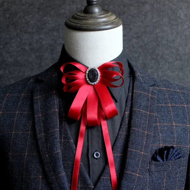Men's Suit Shirt Tie Accessories Bow Red - Shop at LoveMi