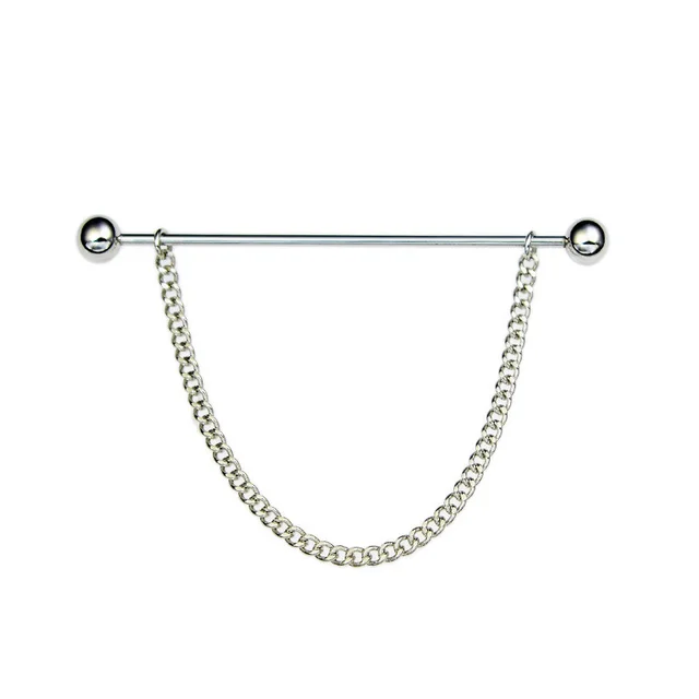 Ball Word Collar Pin Metal Chain Tassel Silver - Shop at LoveMi