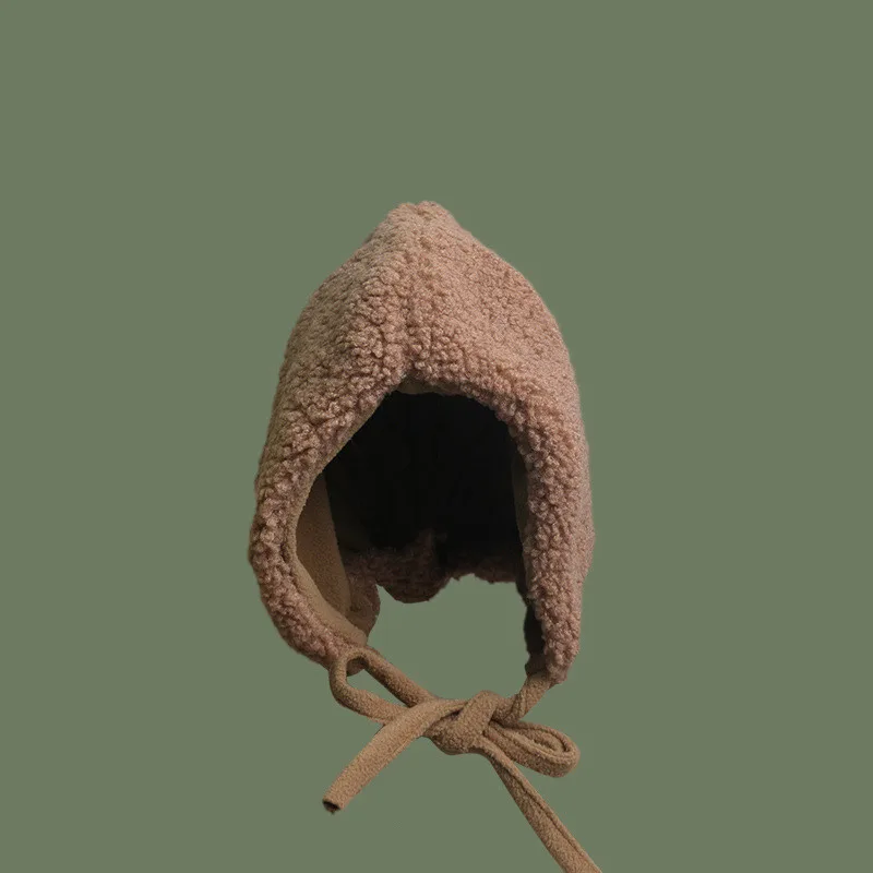 Women's Cute Plush Leifeng Hat With Ear Protection Coffee - Shop at LoveMi