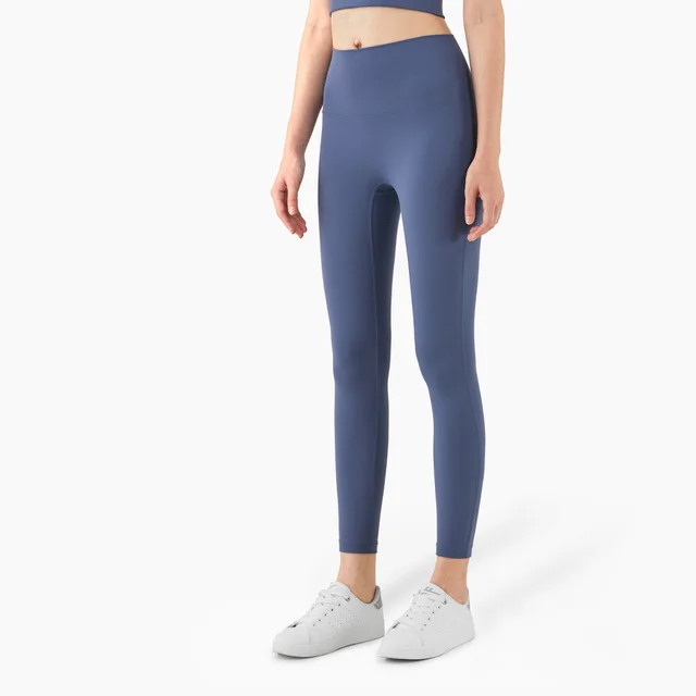 Women's High Waist Nude Sports Fitness Pants Without Embarrassing Lines Dark Blue - Shop at LoveMi