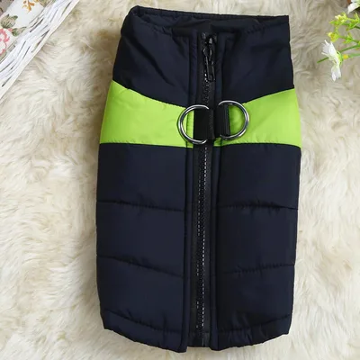 Autumn And Winter Pet Ski Suit Dog Outdoor Cotton Coat Vest Green - Shop at LoveMi