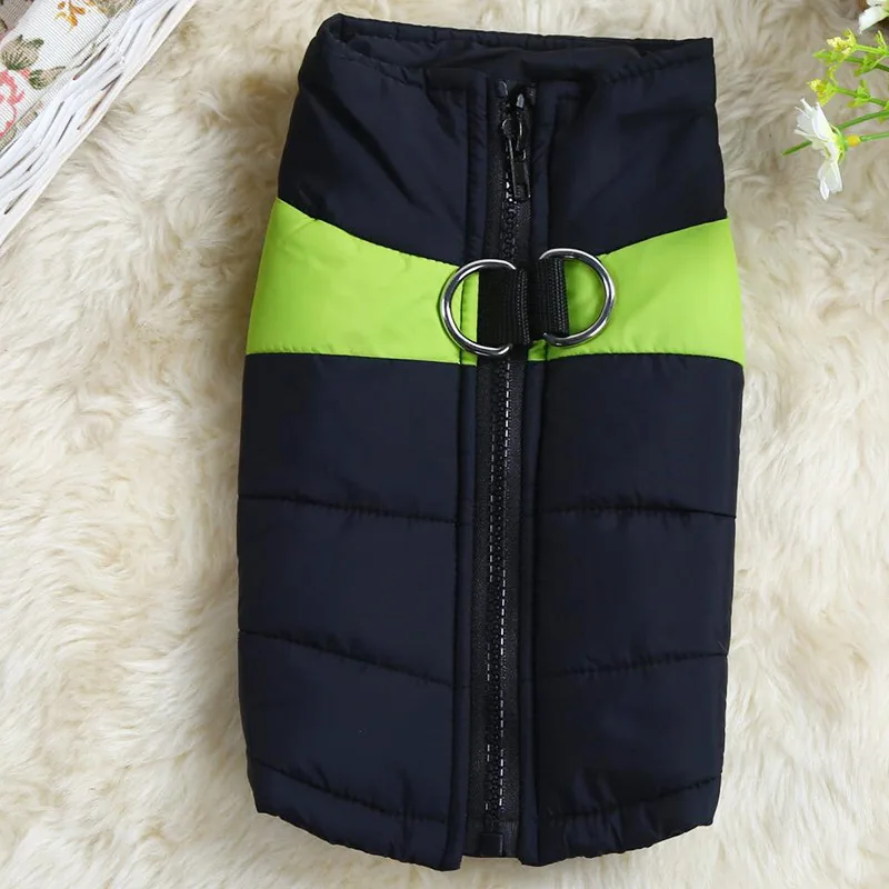 Autumn And Winter Pet Ski Suit Dog Outdoor Cotton Coat Vest - Green - View 1