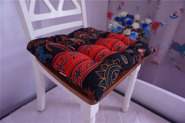 Retro Dark Southeast Asian Ethnic Style Cotton And Linen Chair Cushion Elephant - Shop at LoveMi