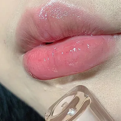 Mirror Lip Lacquer Water Glass Jelly Round Tube Lip Gloss N01 White Peach Light Milk Tea - Shop at LoveMi