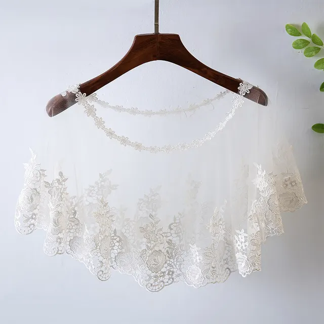 Women's Summer Thin Pullover Lace Shawl Blouse White3 - Shop at LoveMi