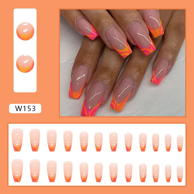 Small Pollen Transparent Medium And Long Ladies Manicure Patch W153 - Shop at LoveMi