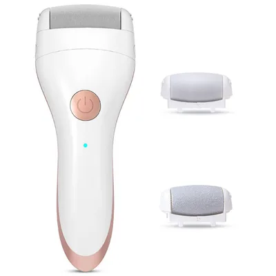 2 in 1 Electric Foot Grinder Set White 1Thick And 1Thin - Shop at LoveMi