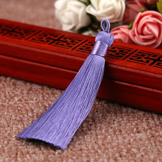 Bookmark Polyester Faux Ice Silk Coil Tassel Tassels Light Purple - Shop at LoveMi