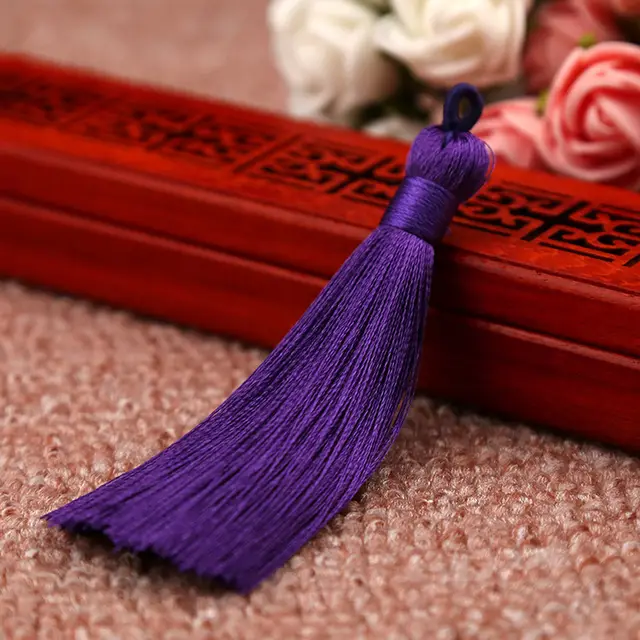 Bookmark Polyester Faux Ice Silk Coil Tassel Tassels Purple - Shop at LoveMi