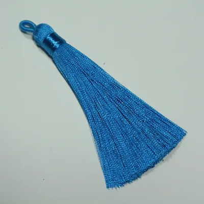 Bookmark Polyester Faux Ice Silk Coil Tassel Tassels Sky Blue - Shop at LoveMi