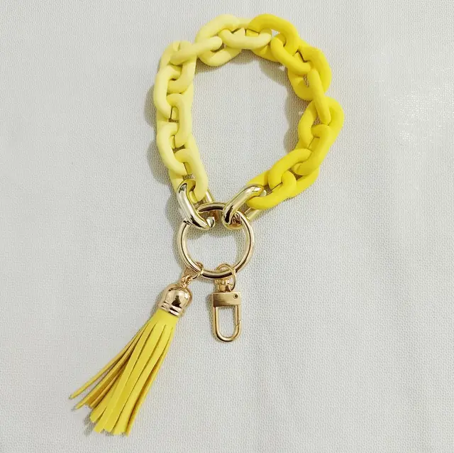 New Style Acrylic Bracelet Ladies Keychain Color 10 Style - Shop at LoveMi