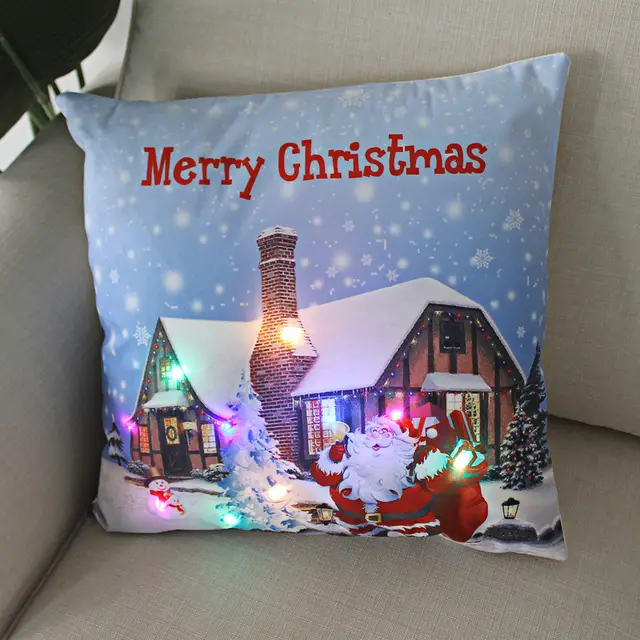 New Lantern Christmas LED Light Super Soft Short Plush Pillowcase 12 Style - Shop at LoveMi
