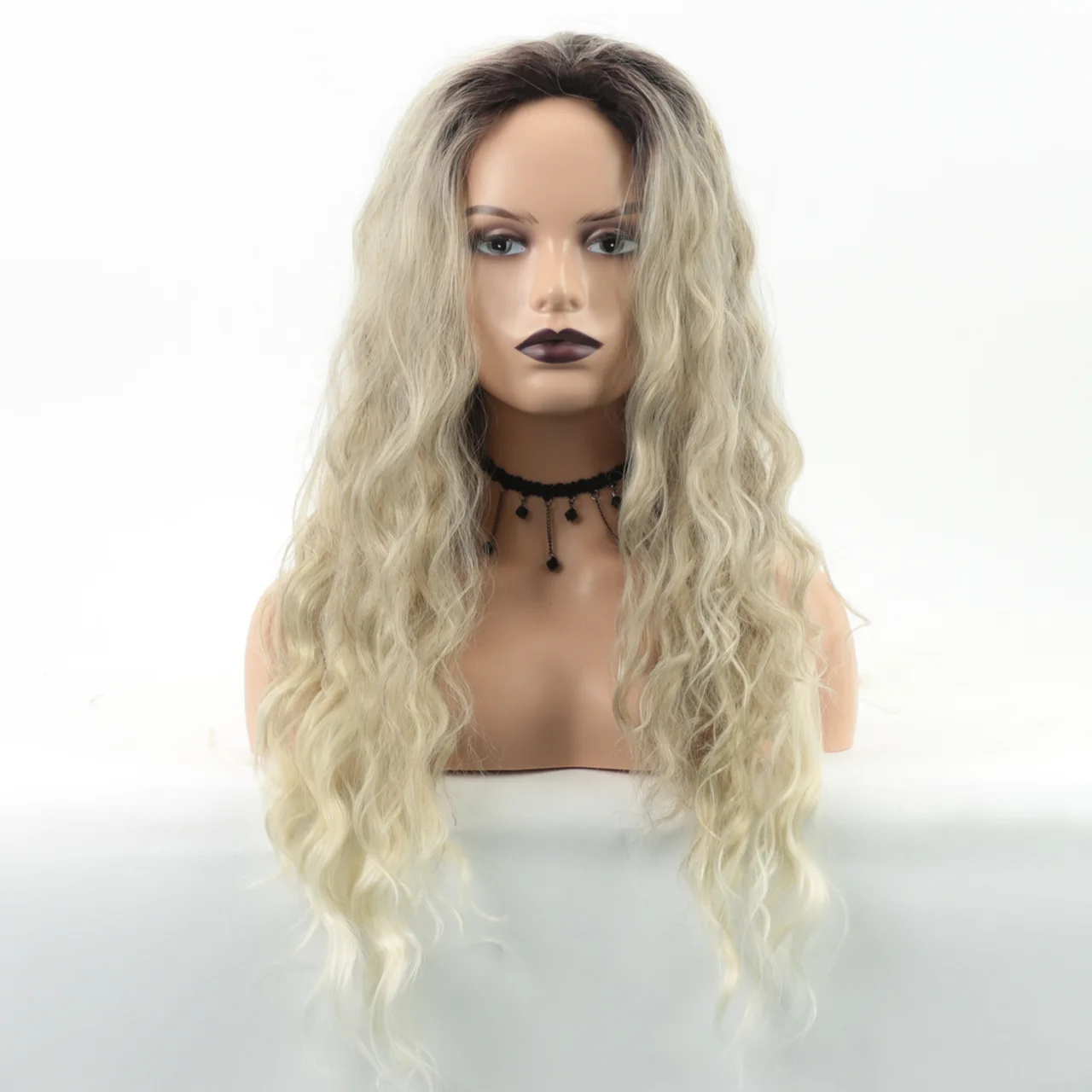 Golden Gradient Color Chemical Fiber Wig - View 1