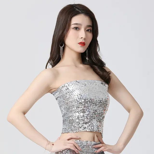 European And American Sequined Top DS Costumes Silver - Shop at LoveMi
