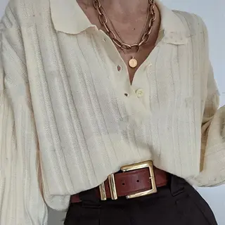 Trendy Loose Thin Top All Match - Beige