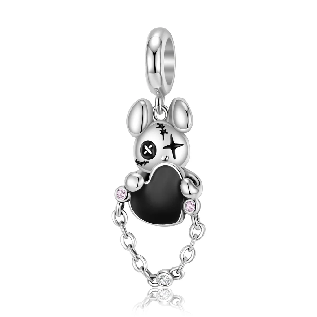 Charm Doll Bear Pendant Silver Accessories Bracelet Charm - Pd0804