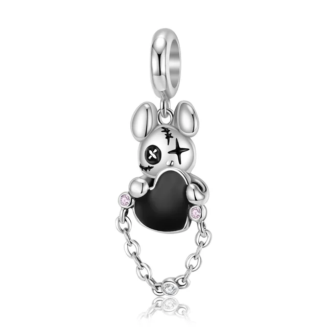 Charm Doll Bear Pendant Silver Accessories Bracelet Charm Pd0804 - Shop at LoveMi